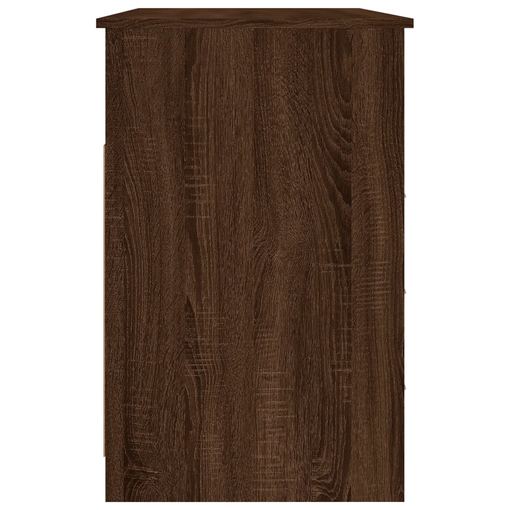 Bureau avec tiroirs Chêne marron 102x50x76 cm Bois d'ingénierie Bureaux vidaXL