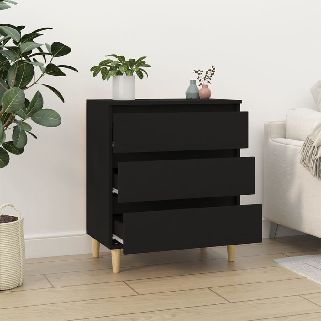 Buffet Noir 60x35x70 cm Bois d'ingénierie - XIOS