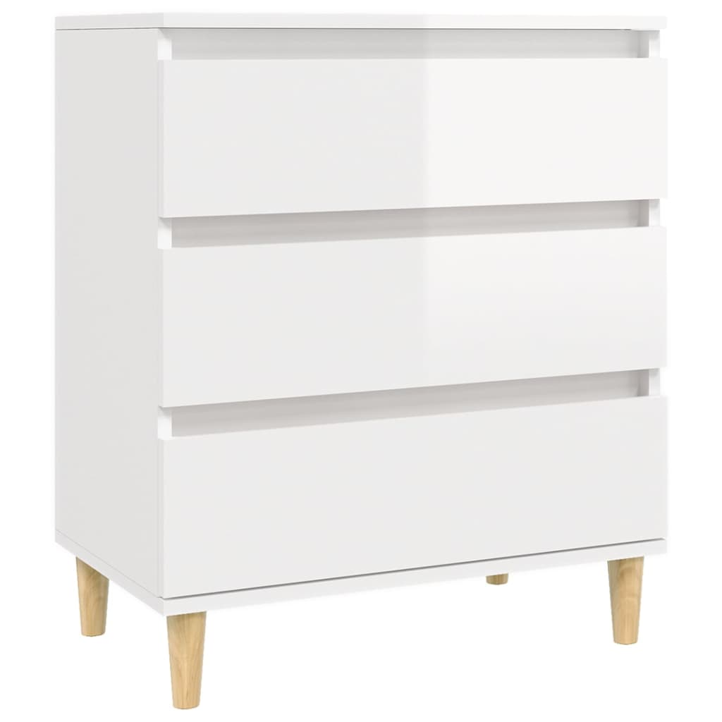 Buffet Blanc brillant 60x35x70 cm Bois d'ingénierie - XIOS