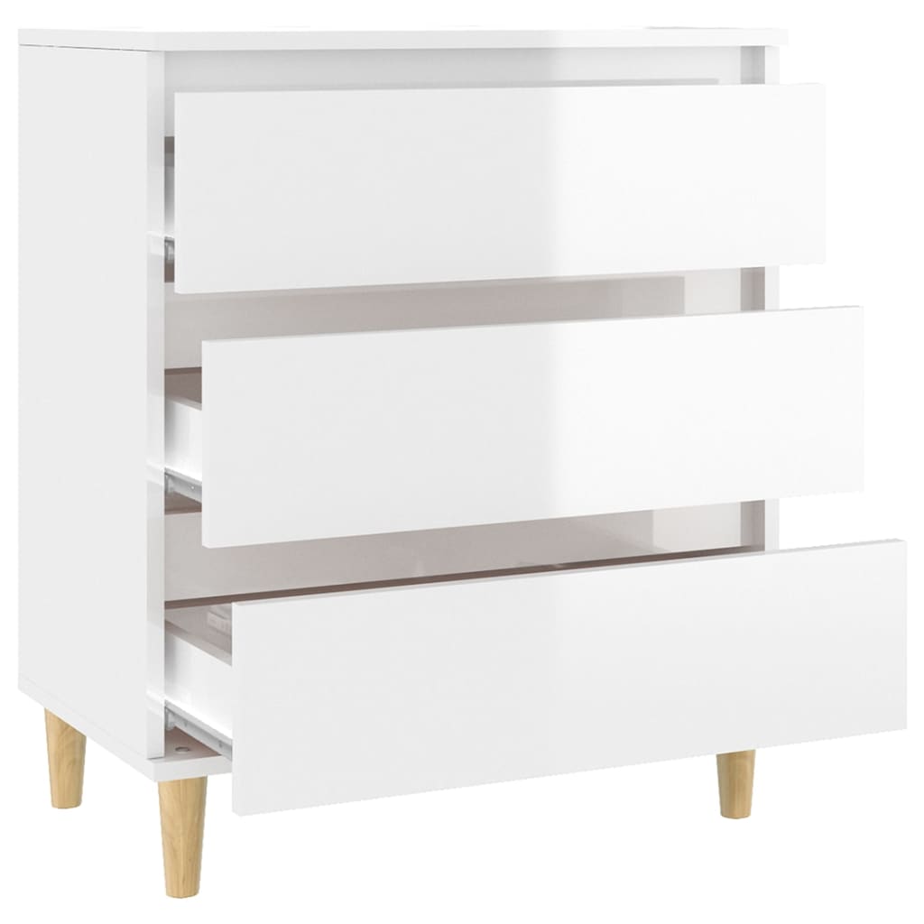 Buffet Blanc brillant 60x35x70 cm Bois d'ingénierie - XIOS