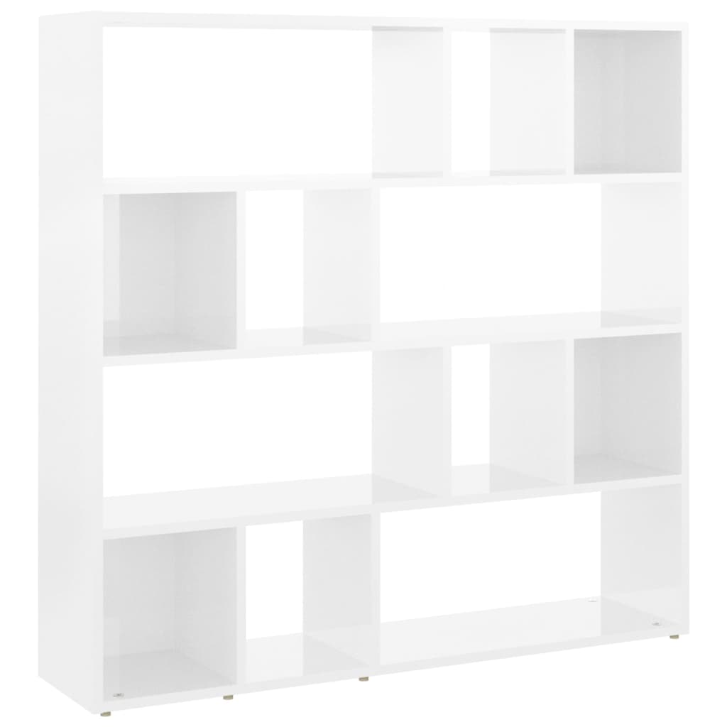 Bibliothèque/Séparateur de pièce Blanc brillant 105x24x102 cm - XIOS