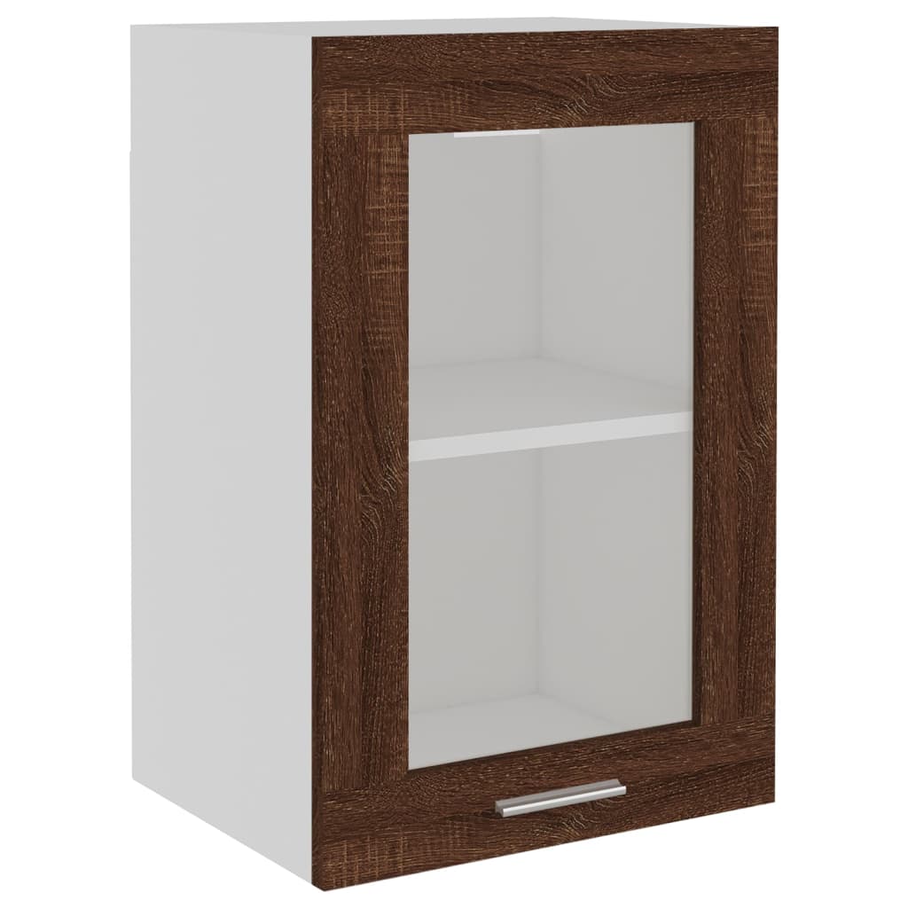 Armoire vitrée suspendue "Lyon" Chêne marron 40x31x60 cm Meubles de cuisine vidaXL