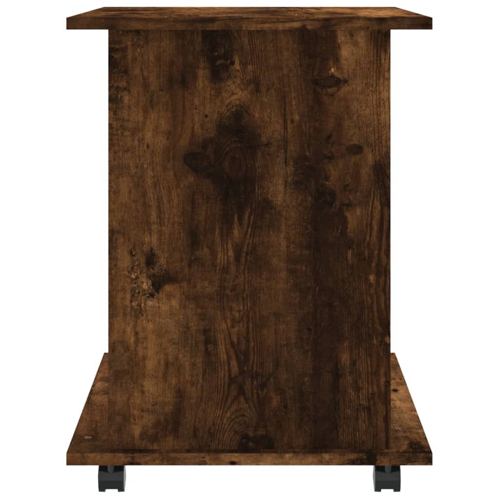 Armoire roulante Chêne fumé 60x45x60 cm Bois d'ingénierie