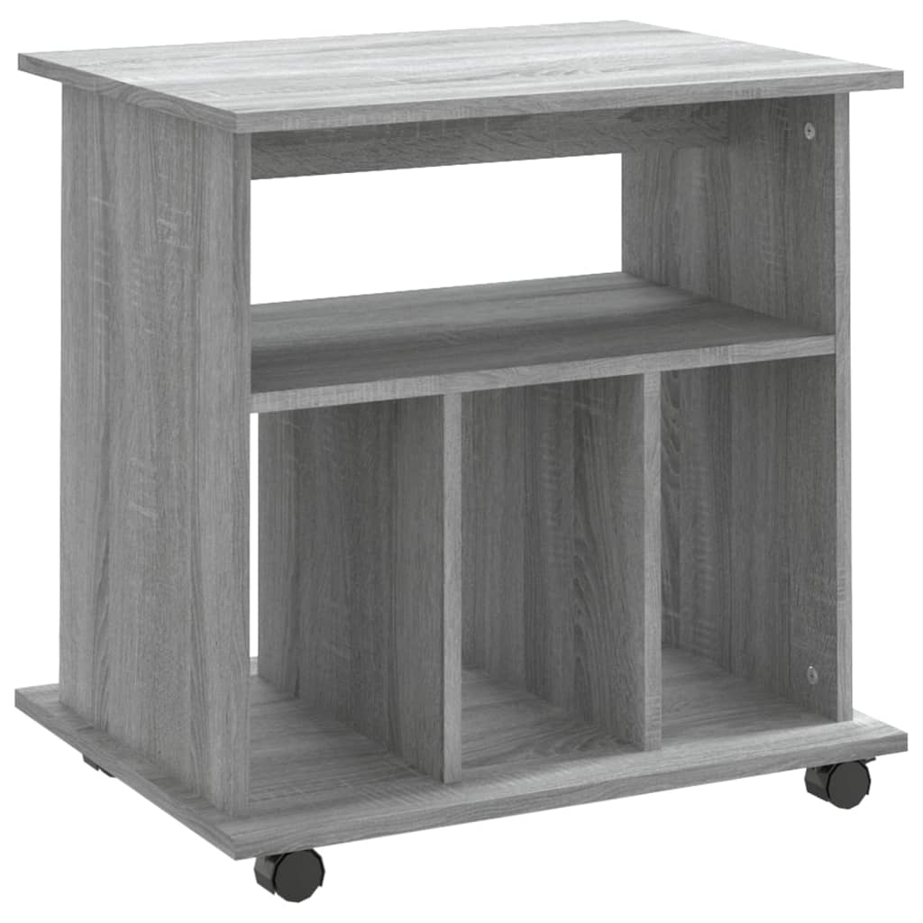 Armoire roulante Sonoma gris 60x45x60 cm Bois d'ingénierie