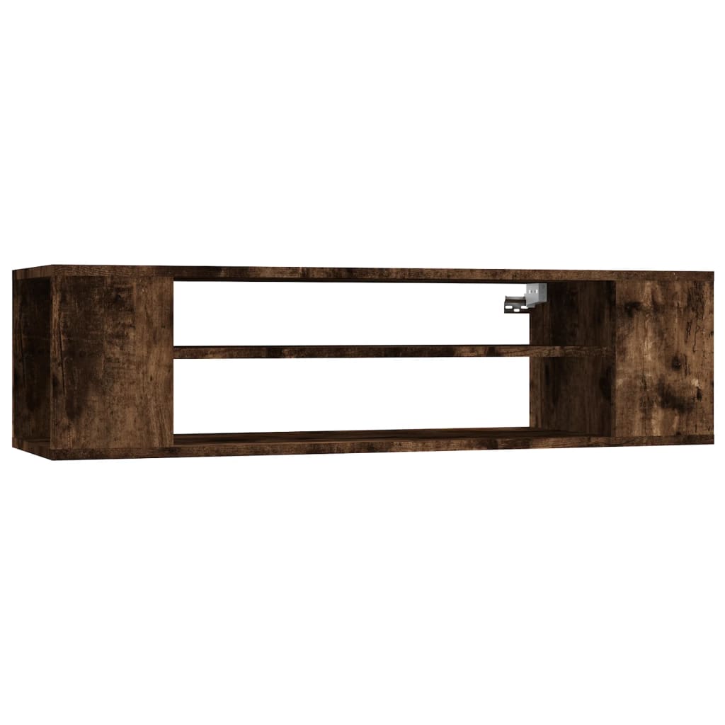Armoire TV suspendue Chêne fumé 100x30x26,5cm Bois d'ingénierie - XIOS
