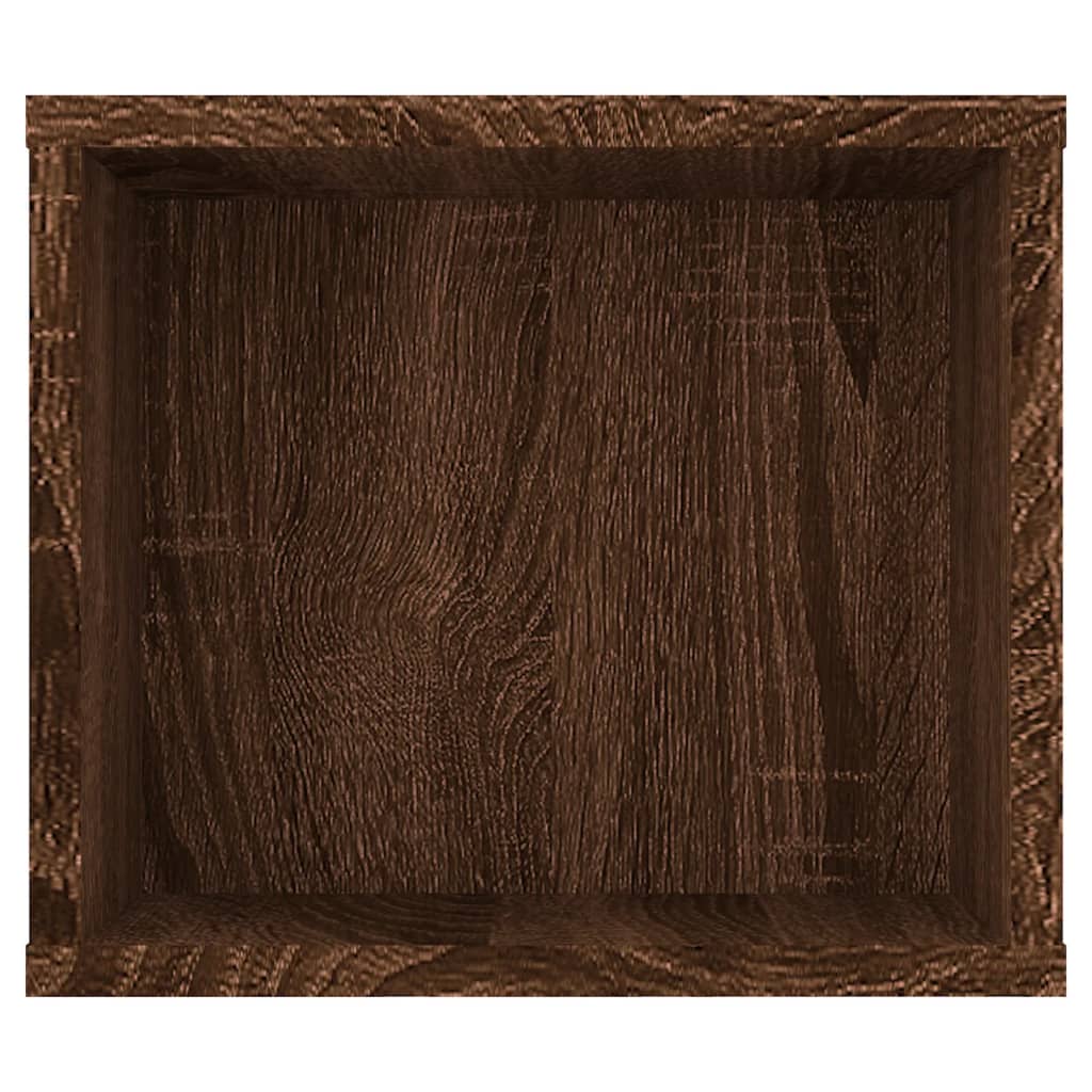 Armoire TV suspendue Chêne marron 100x30x26,5cm Bois Ingénierie - XIOS