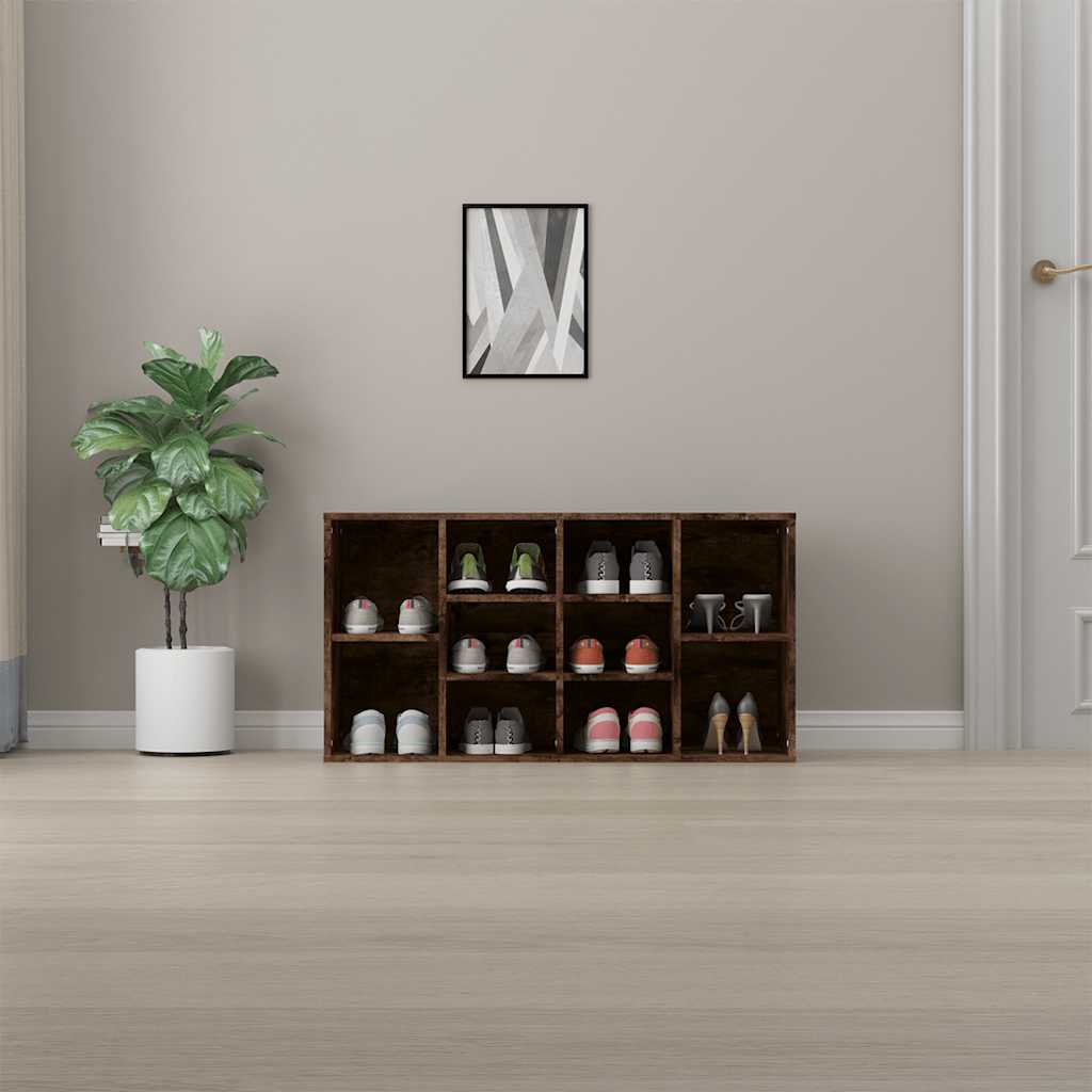 Banc à chaussures Chêne fumé 103x30x55 cm Bois d'ingénierie - XIOS