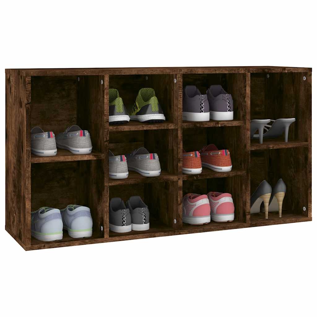 Banc à chaussures Chêne fumé 103x30x55 cm Bois d'ingénierie - XIOS