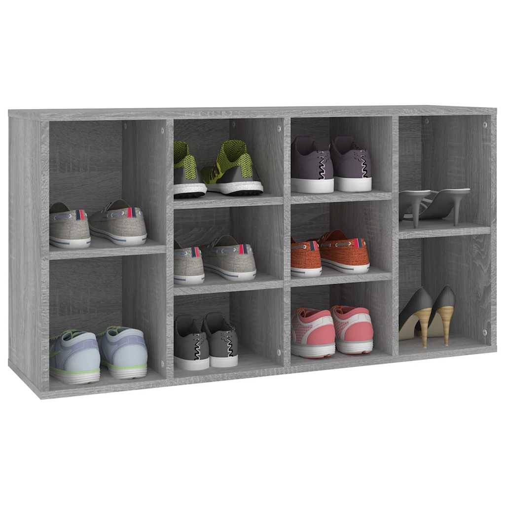 Banc à chaussures Sonoma gris 103x30x55 cm Bois d'ingénierie - XIOS