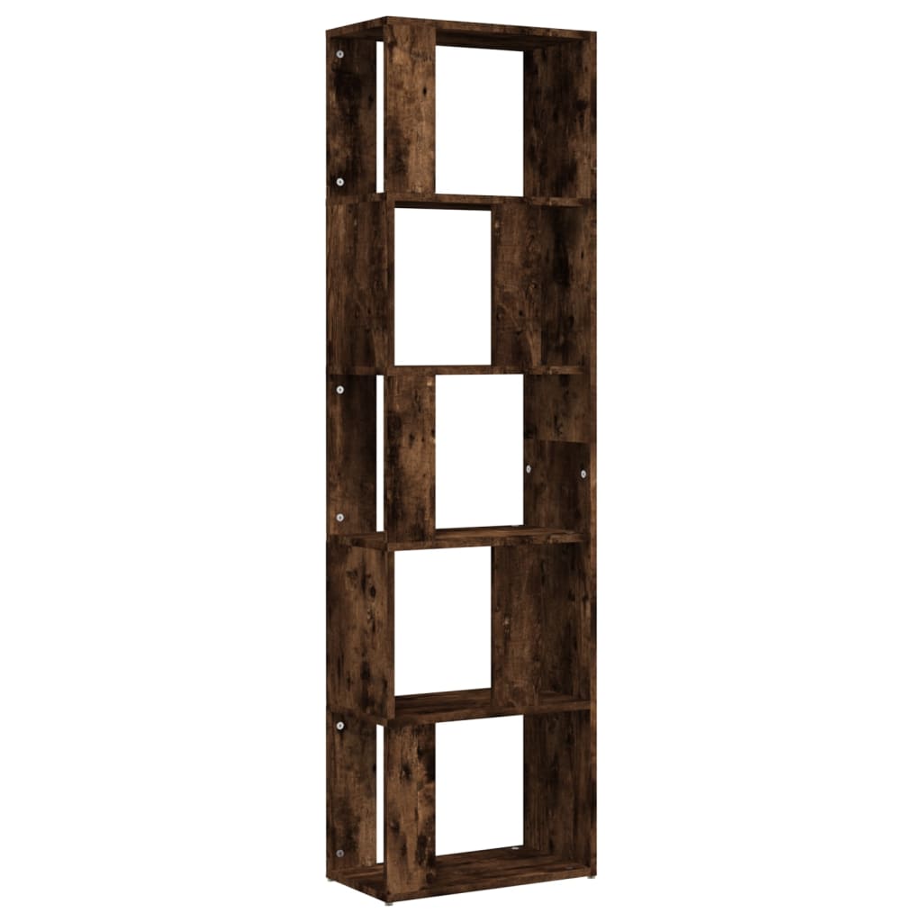 Bibliothèque Chêne fumé 45x24x160 cm Bois d'ingénierie - XIOS
