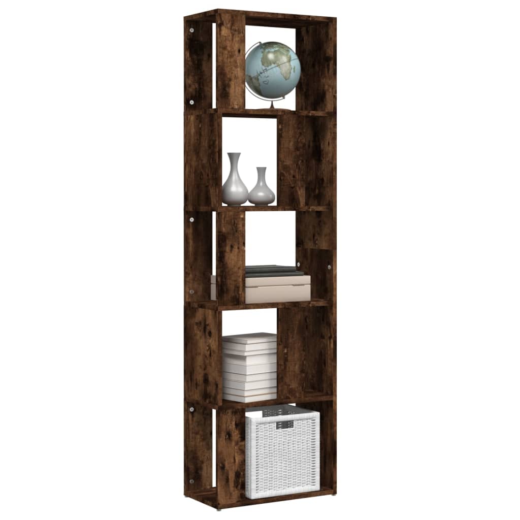 Bibliothèque Chêne fumé 45x24x160 cm Bois d'ingénierie - XIOS