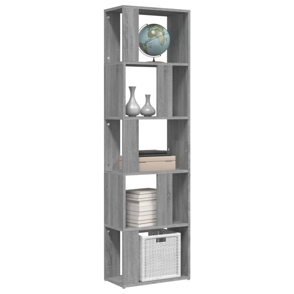 Bibliothèque Sonoma gris 45x24x160 cm Bois d'ingénierie - XIOS