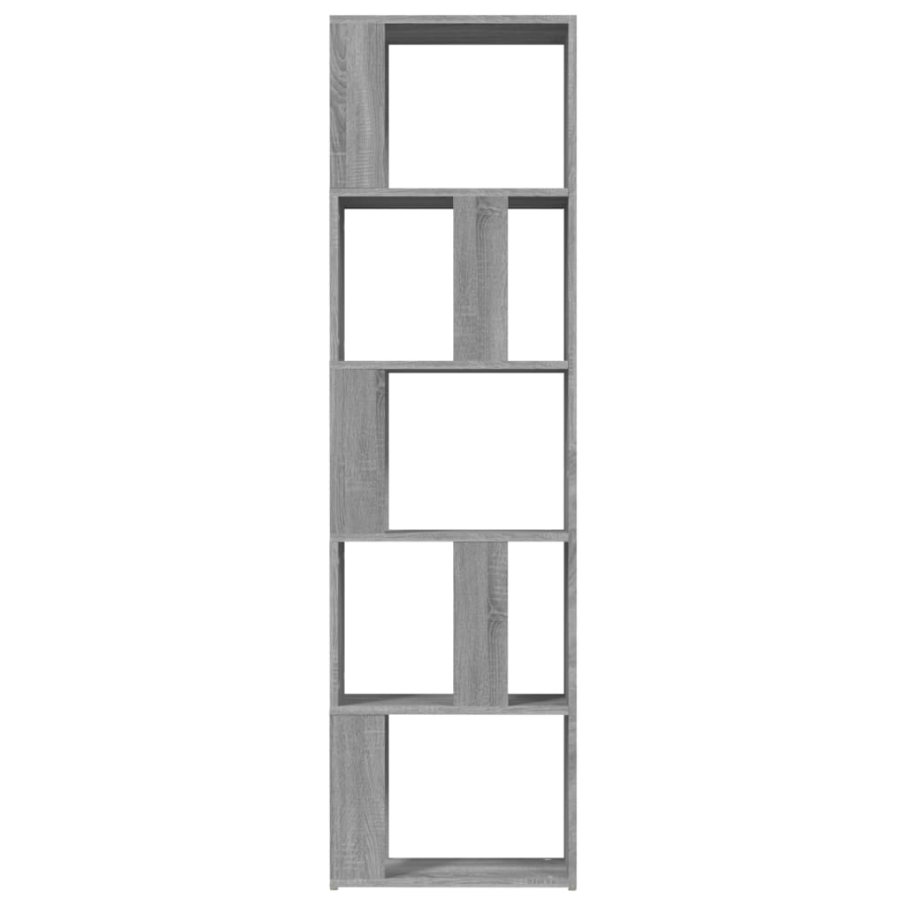 Bibliothèque Sonoma gris 45x24x160 cm Bois d'ingénierie - XIOS