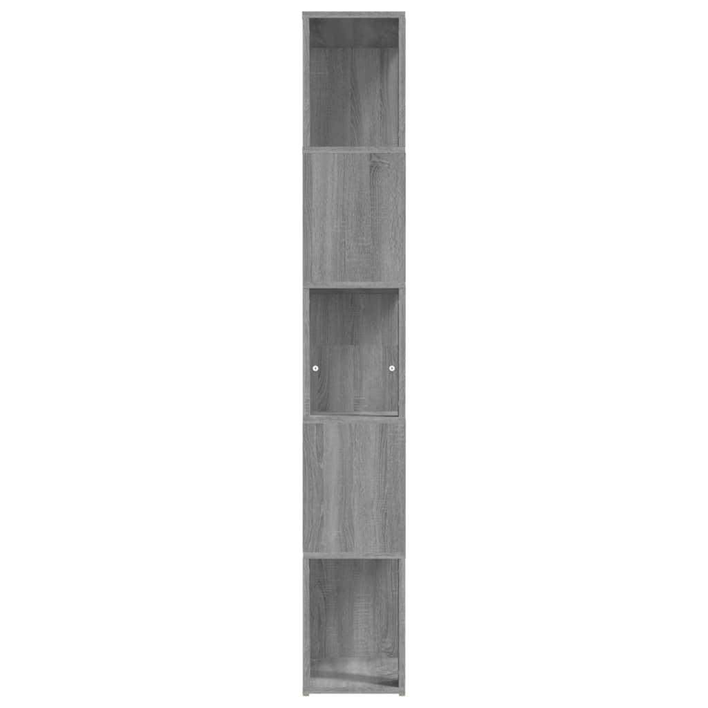 Bibliothèque Sonoma gris 45x24x160 cm Bois d'ingénierie - XIOS