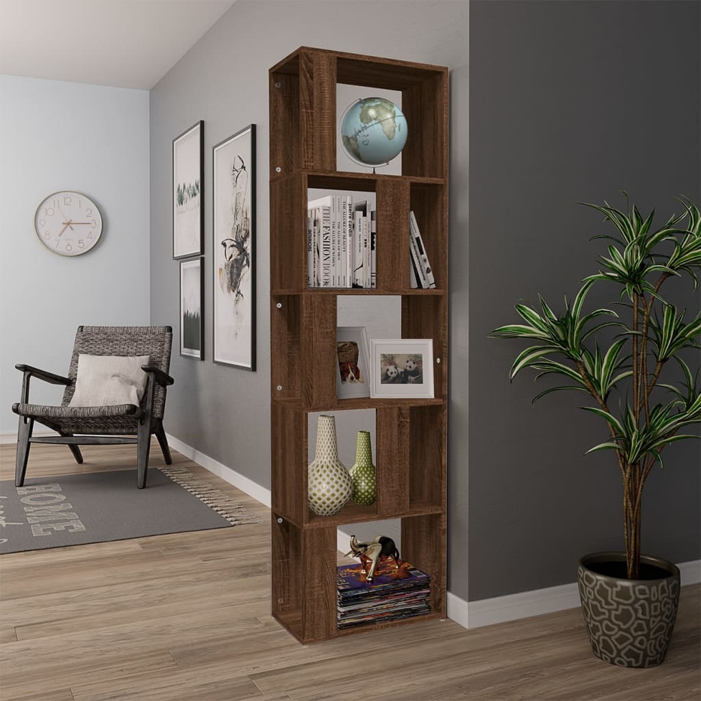 Bibliothèque Chêne marron 45x24x160 cm Bois d'ingénierie - XIOS