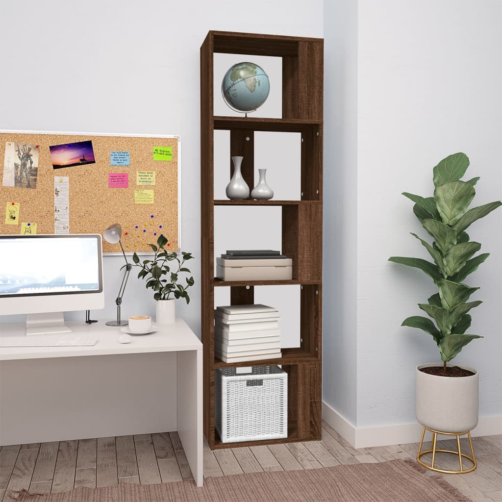 Bibliothèque Chêne marron 45x24x160 cm Bois d'ingénierie - XIOS