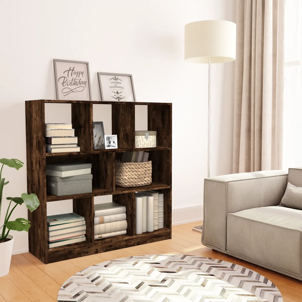 Bibliothèque Chêne fumé 97,5x29,5x100 cm Bois d'ingénierie - XIOS