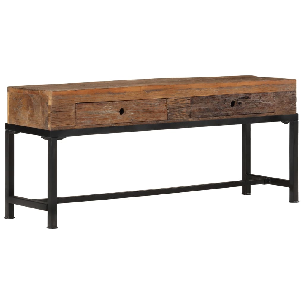 Meuble TV 110x30x46 cm bois massif de récupération - XIOS