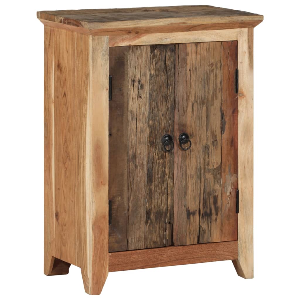Buffet 55x33x75 cm bois massif d'acacia et bois de récupération - XIOS