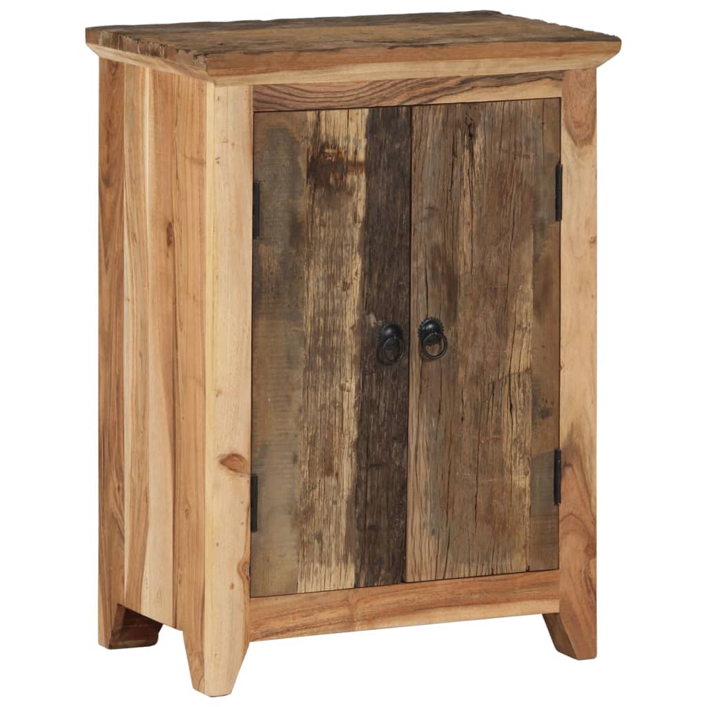 Buffet 55x33x75 cm bois massif d'acacia et bois de récupération
