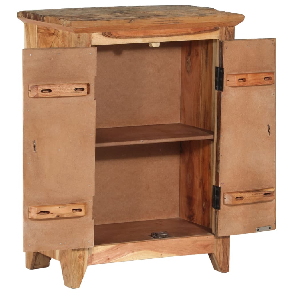 Buffet 55x33x75 cm bois massif d'acacia et bois de récupération - XIOS