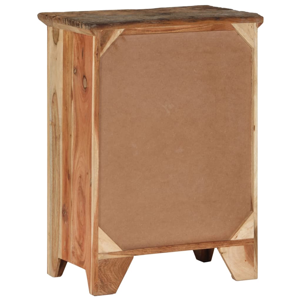 Buffet 55x33x75 cm bois massif d'acacia et bois de récupération - XIOS