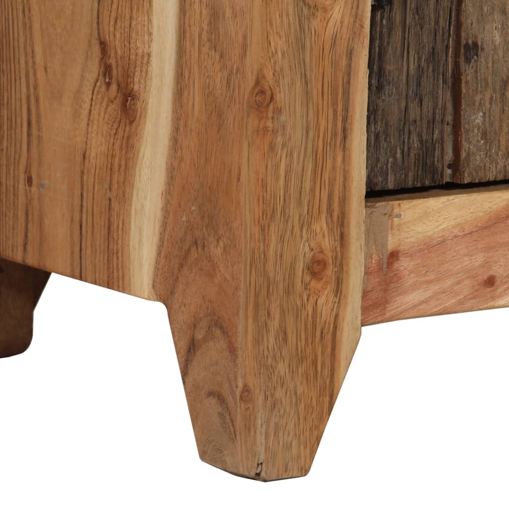 Buffet 55x33x75 cm bois massif d'acacia et bois de récupération - XIOS