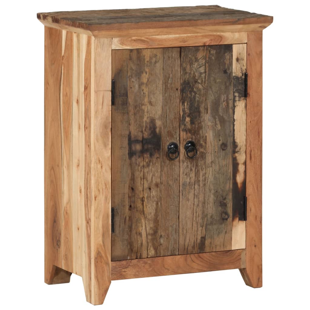 Buffet 55x33x75 cm bois massif d'acacia et bois de récupération - XIOS