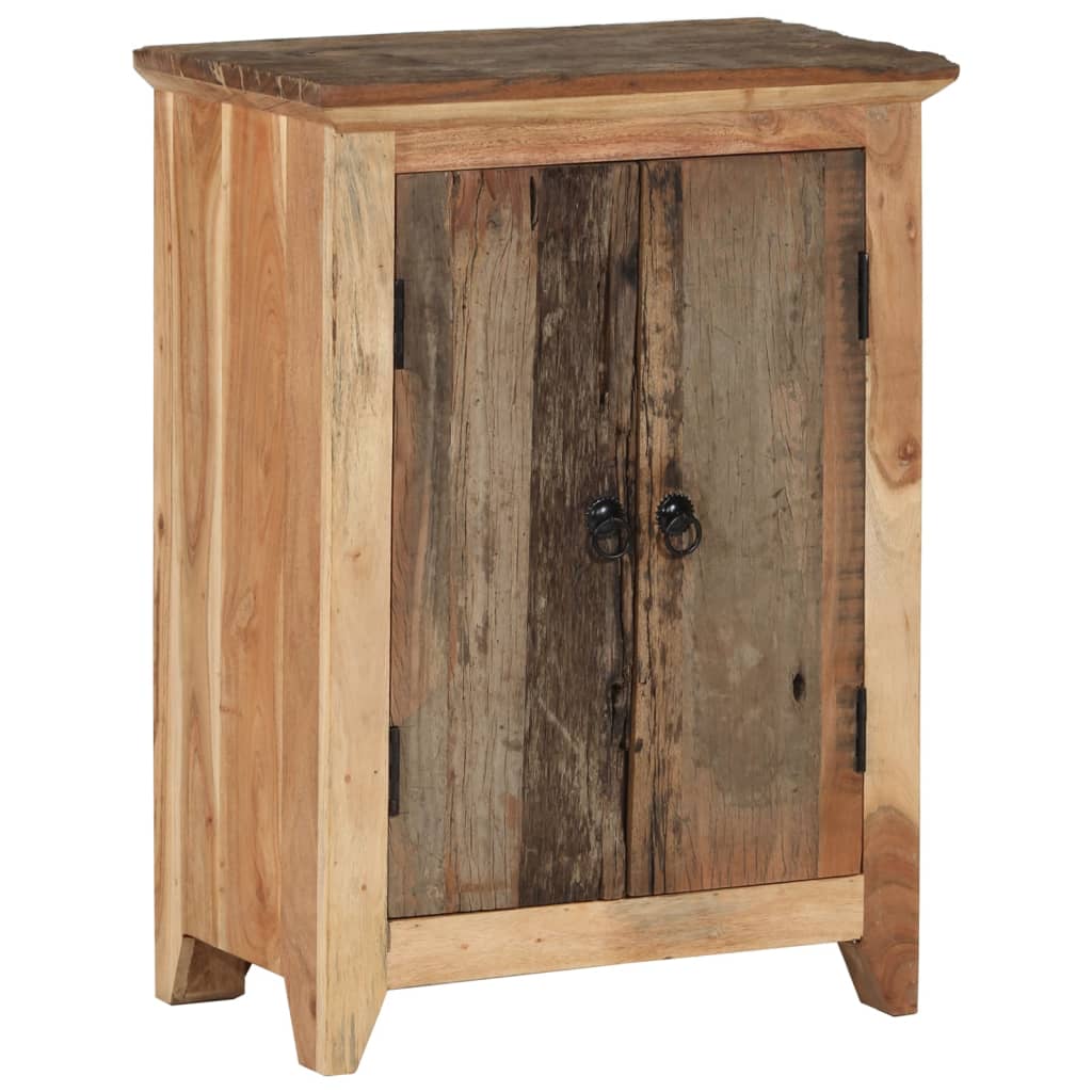 Buffet 55x33x75 cm bois massif d'acacia et bois de récupération - XIOS