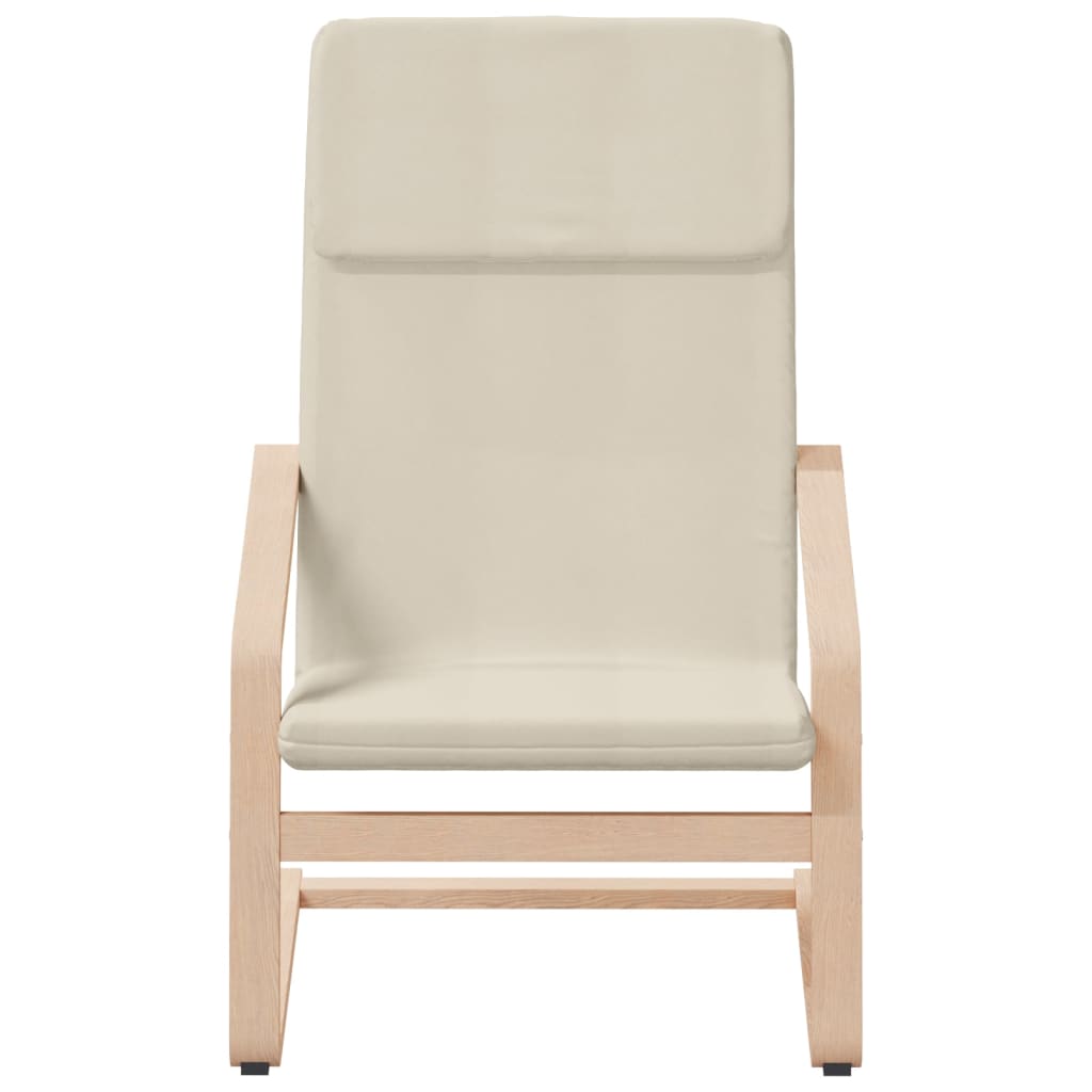 Chaise de relaxation avec repose-pied Crème Tissu - XIOS