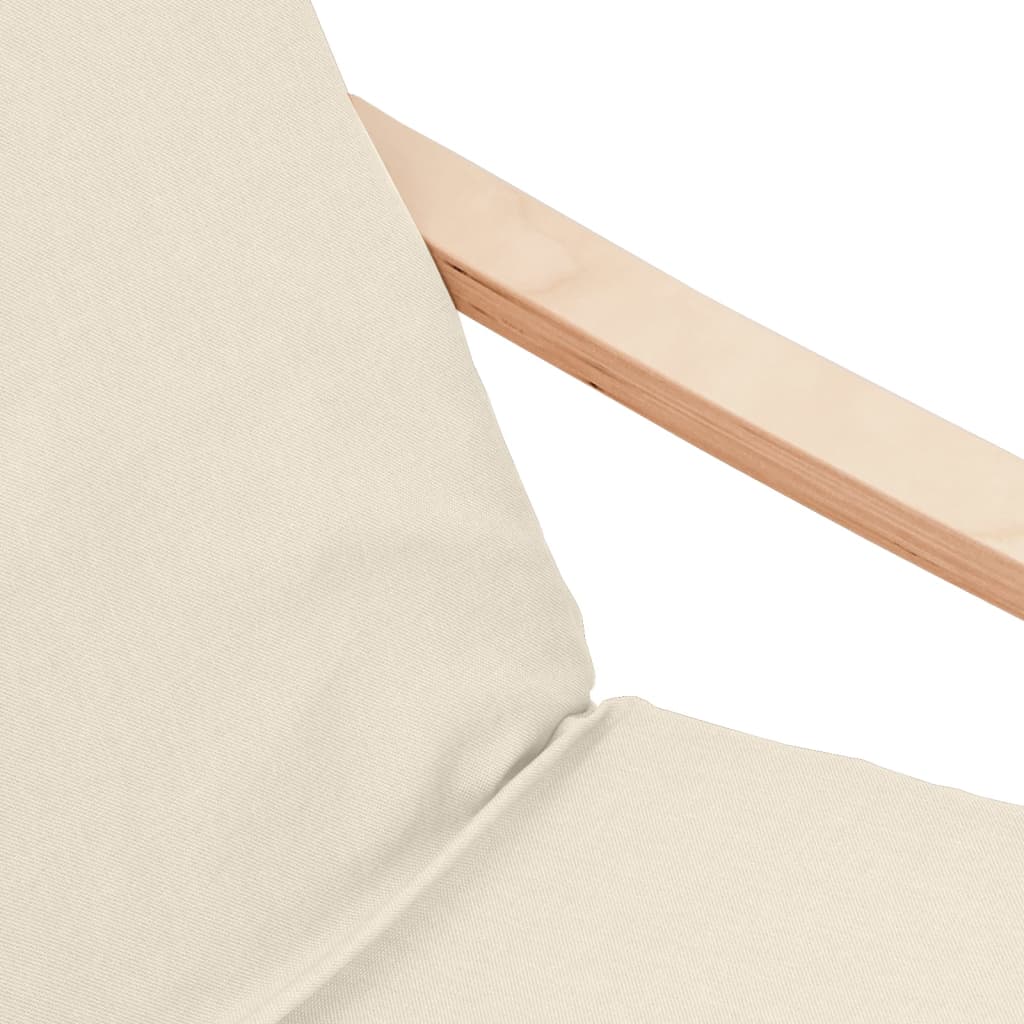 Chaise de relaxation avec repose-pied Crème Tissu - XIOS