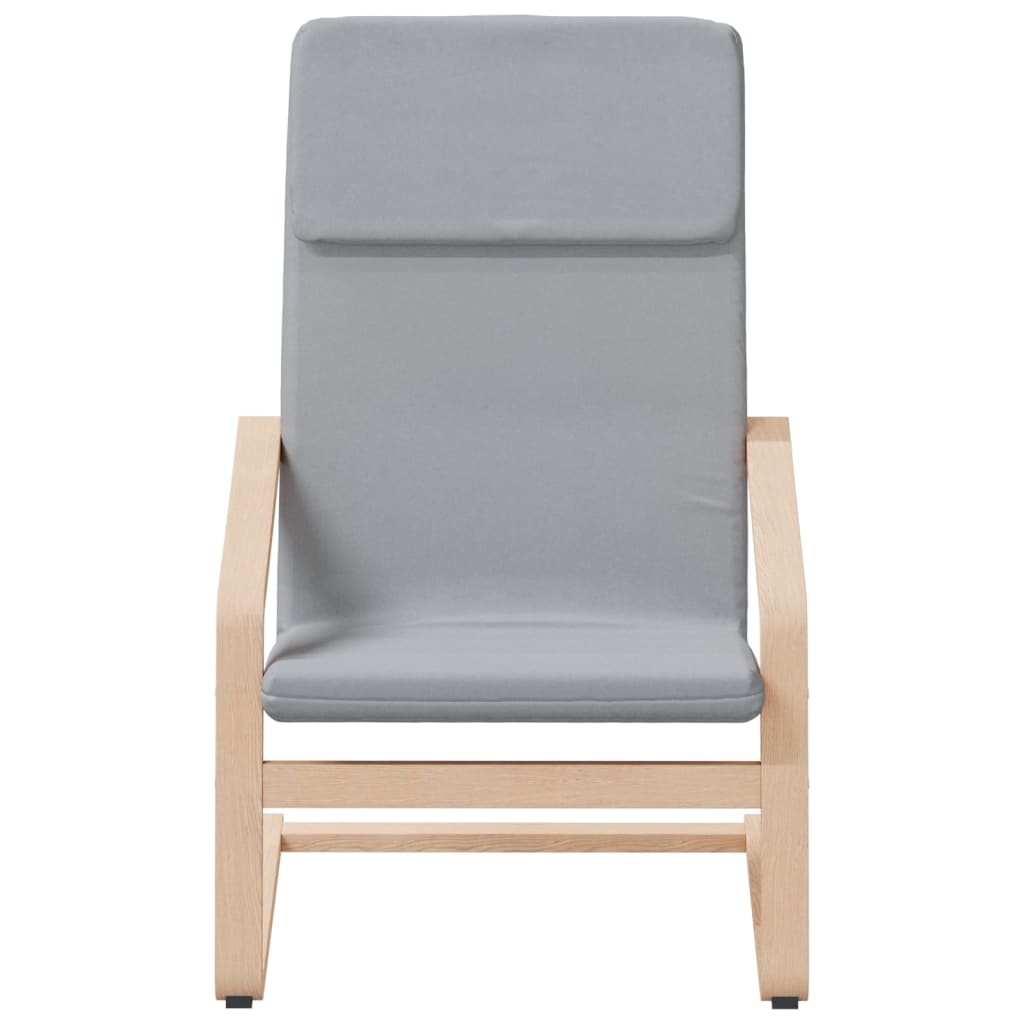 Chaise de relaxation avec repose-pied Gris clair Tissu - XIOS