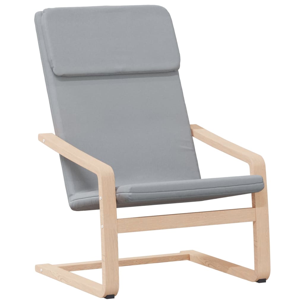 Chaise de relaxation avec repose-pied Gris clair Tissu - XIOS
