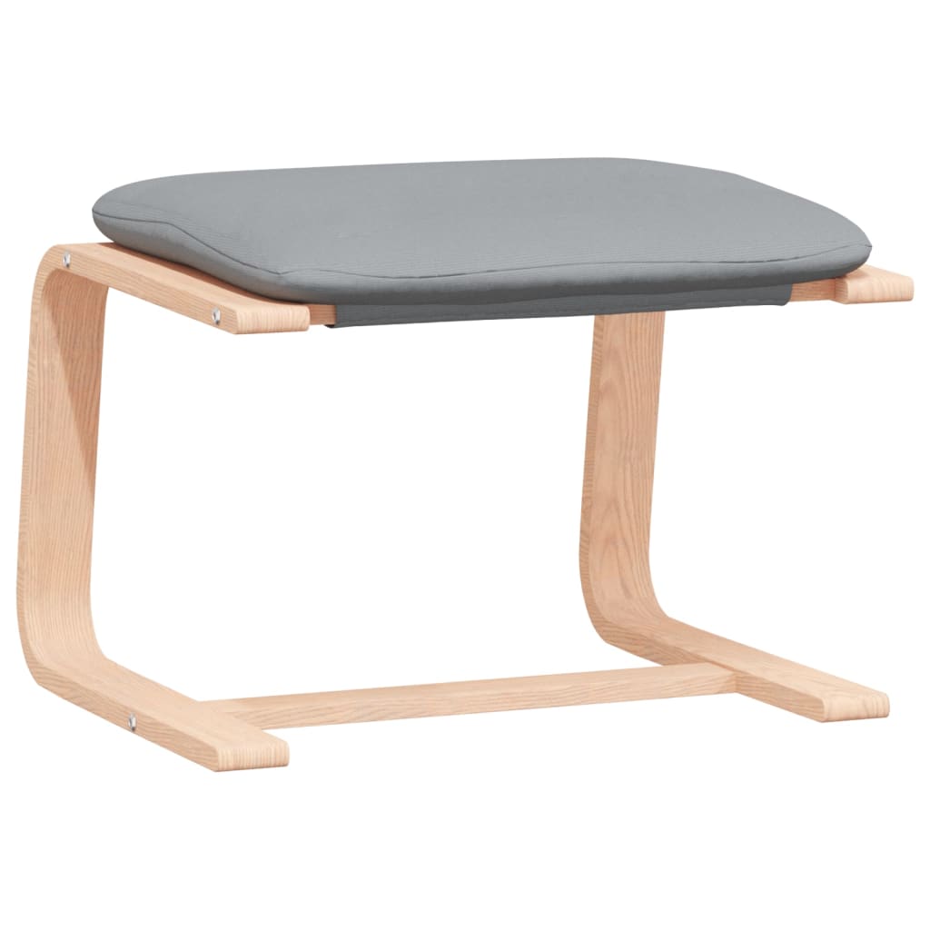 Chaise de relaxation avec repose-pied Gris clair Tissu - XIOS