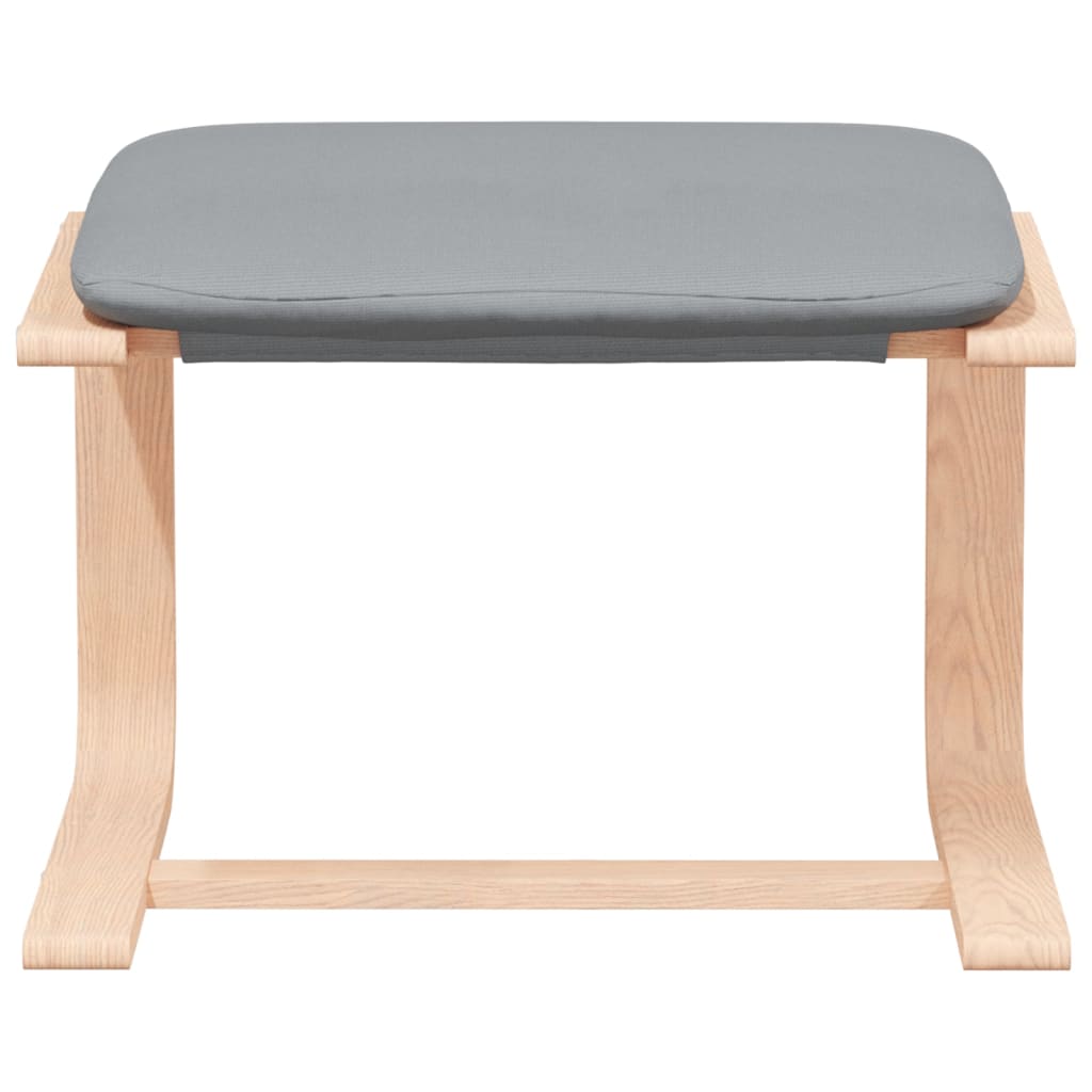 Chaise de relaxation avec repose-pied Gris clair Tissu - XIOS