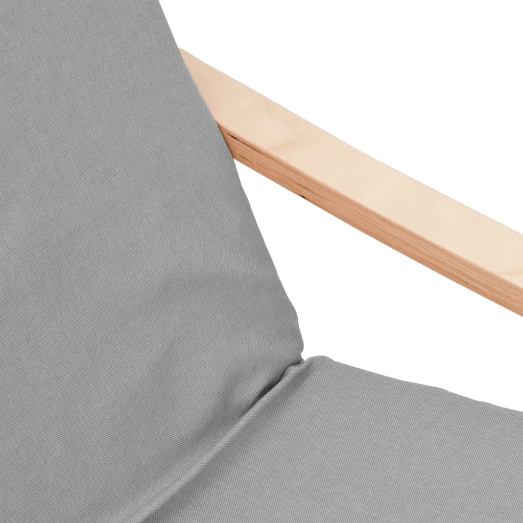 Chaise de relaxation avec repose-pied Gris clair Tissu - XIOS