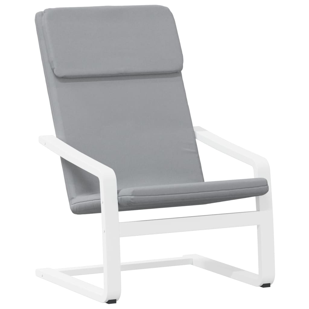 Chaise de relaxation avec repose-pied Gris clair Tissu - XIOS