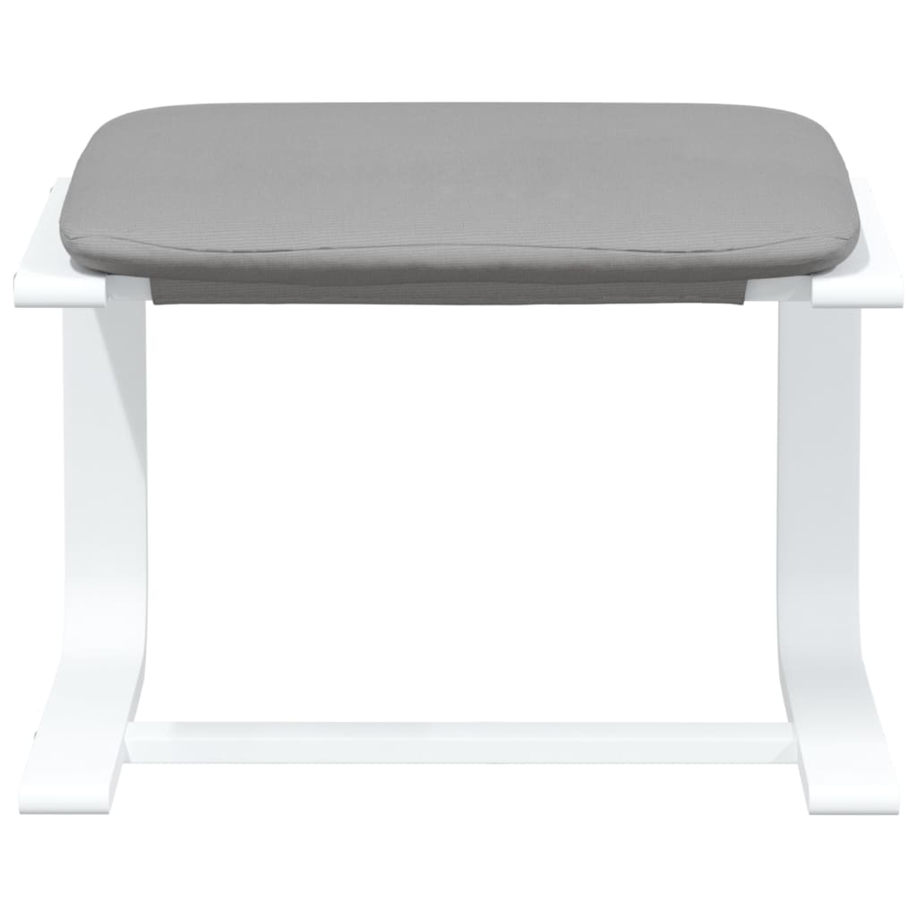 Chaise de relaxation avec repose-pied Gris clair Tissu - XIOS