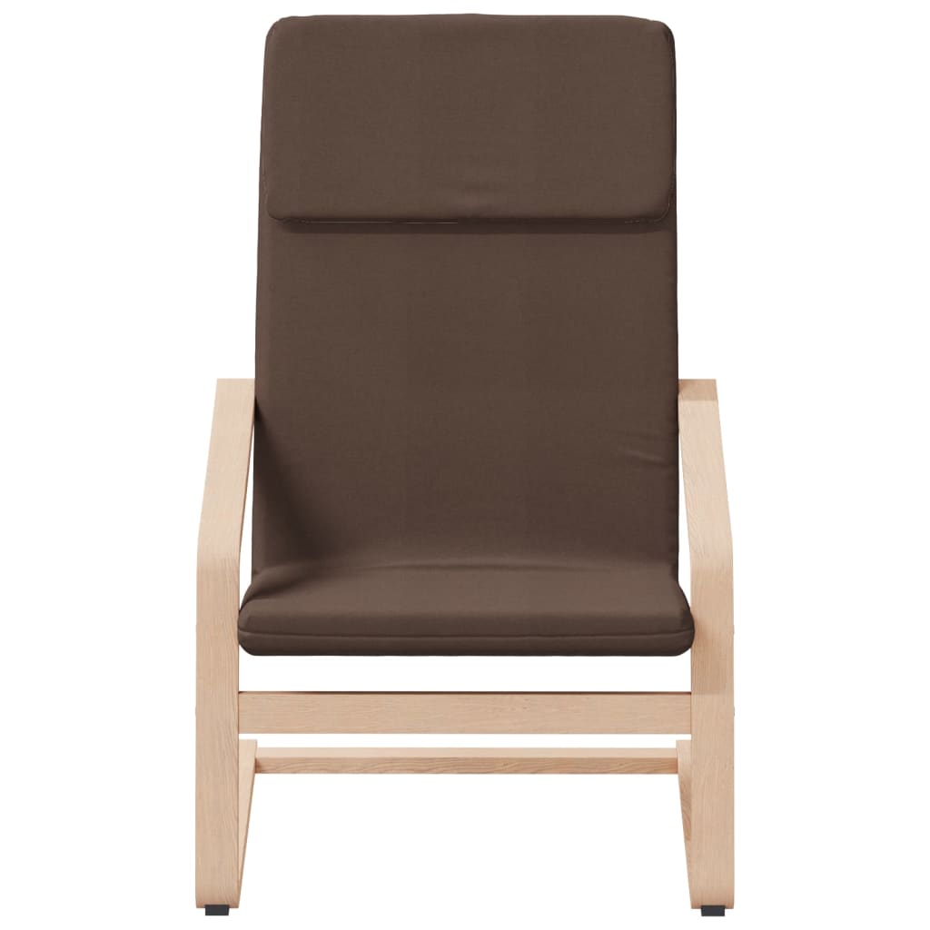 Chaise de relaxation avec repose-pied Marron foncé Tissu - XIOS