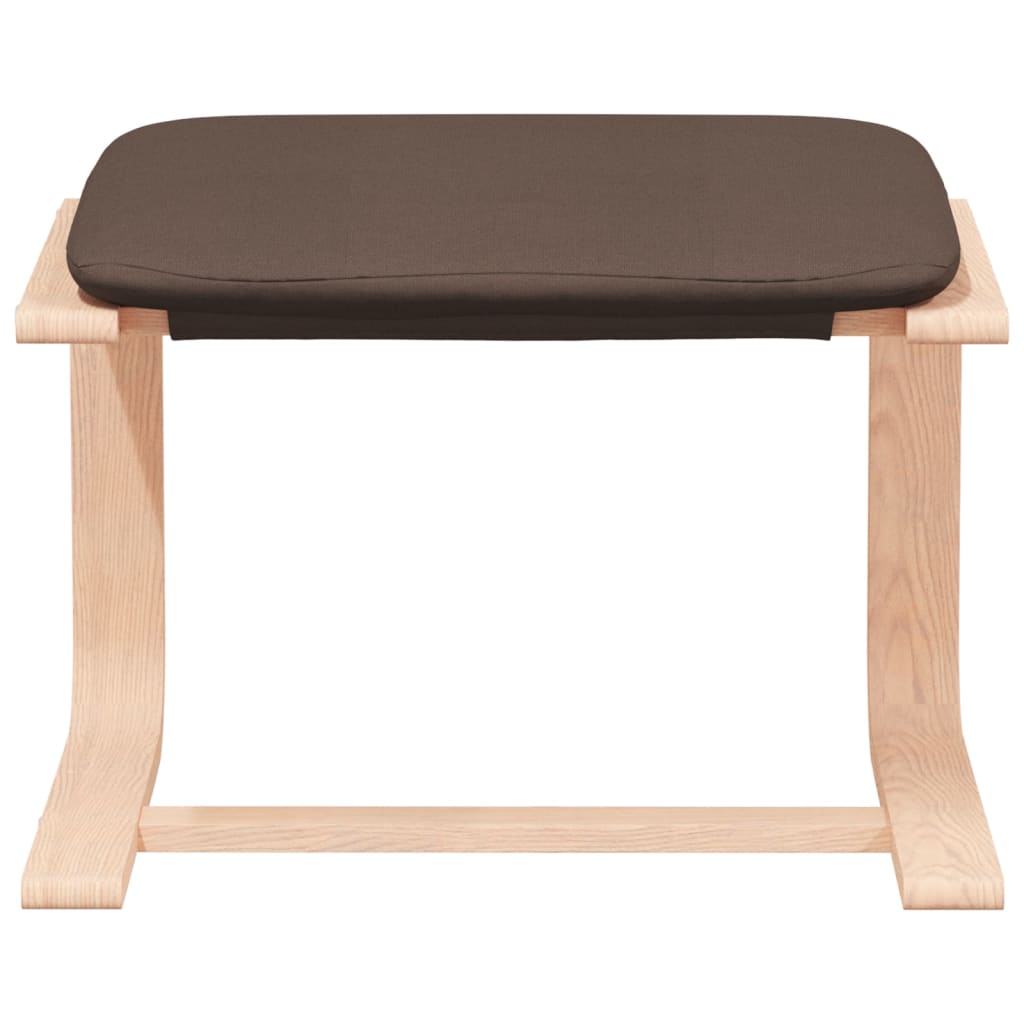 Chaise de relaxation avec repose-pied Marron foncé Tissu - XIOS