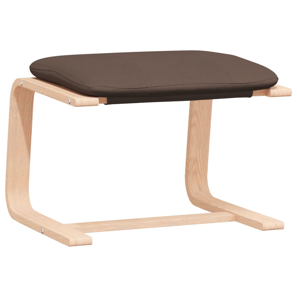 Chaise de relaxation avec repose-pied Marron foncé Tissu - XIOS