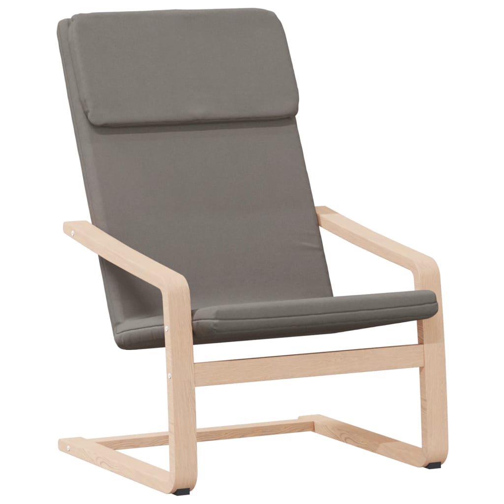 Chaise de relaxation avec repose-pied Taupe Tissu - XIOS