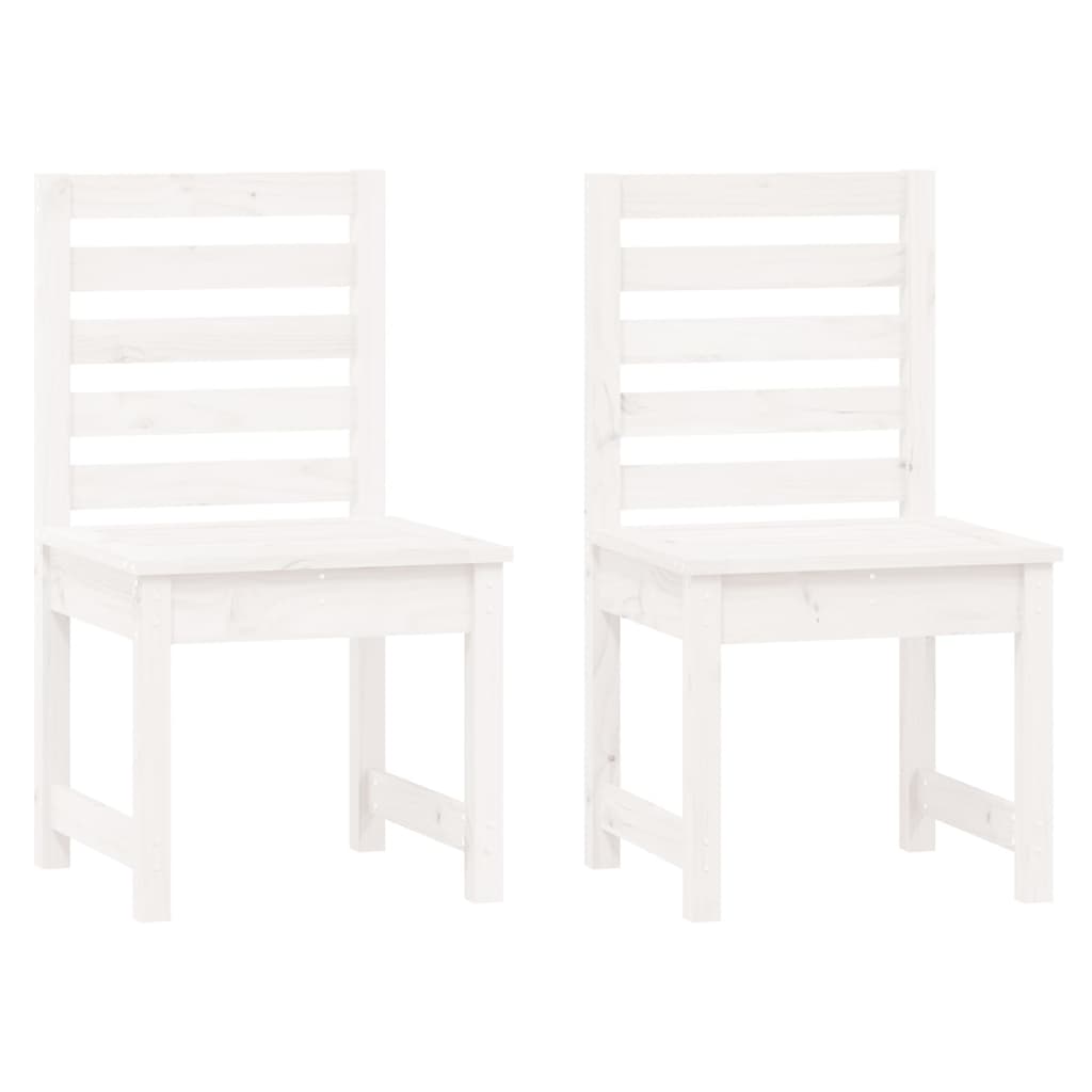 Ensemble de bistrot de jardin 3 pcs blanc bois de pin massif