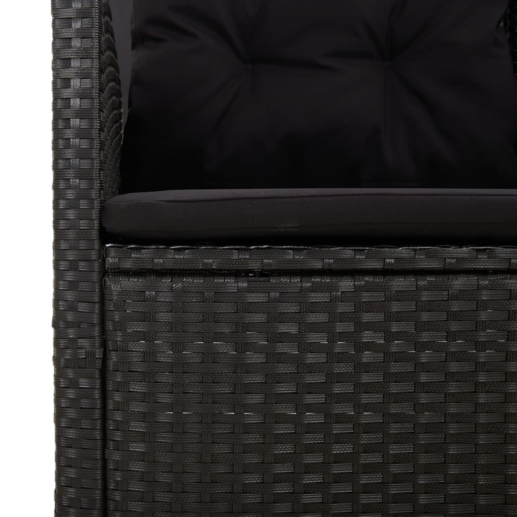 Salon de jardin 2 pcs avec coussins Noir Résine tressée - XIOS