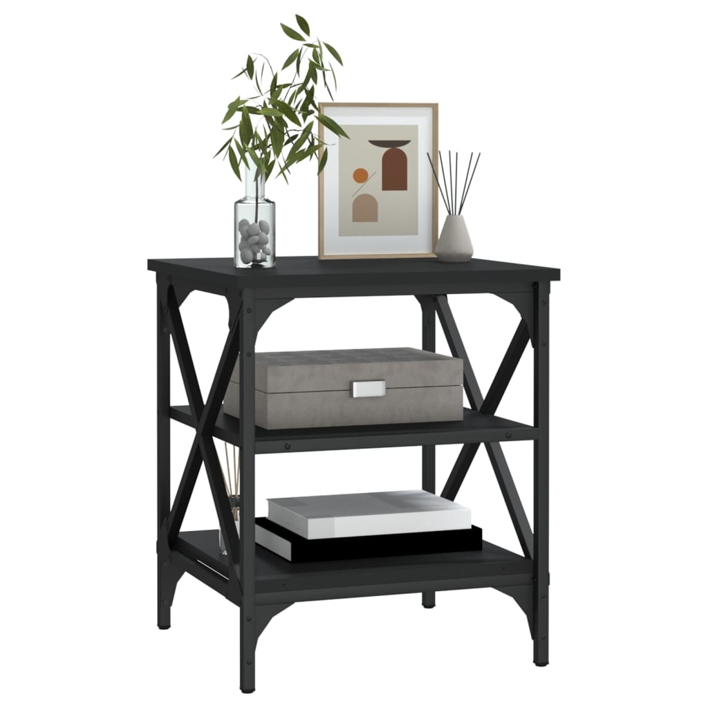Table d'appoint Noir 40x42x50 cm Bois d’ingénierie - XIOS