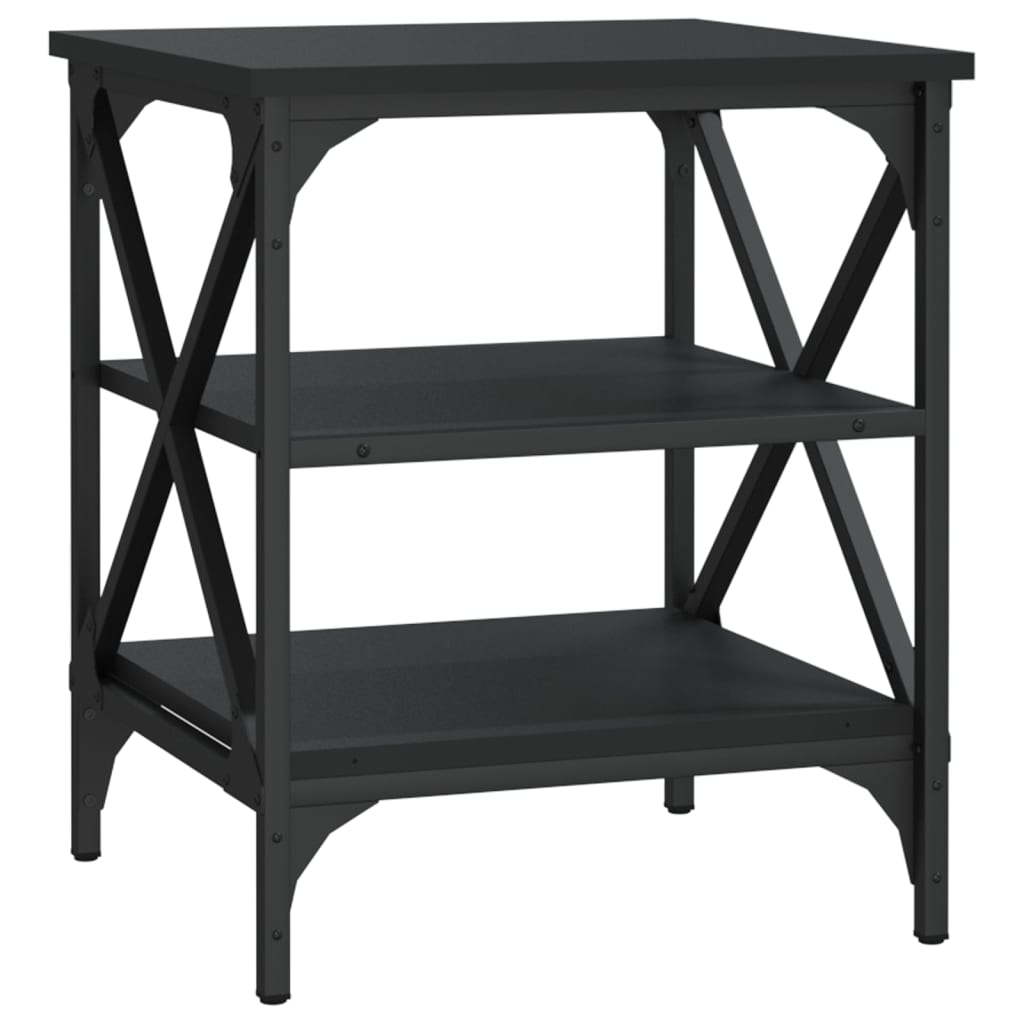 Tables d'appoint 2 pcs Noir 40x42x50 cm Bois d’ingénierie - XIOS