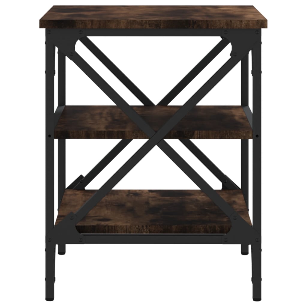 Table d'appoint Chêne fumé 40x42x50 cm Bois d'ingénierie - XIOS