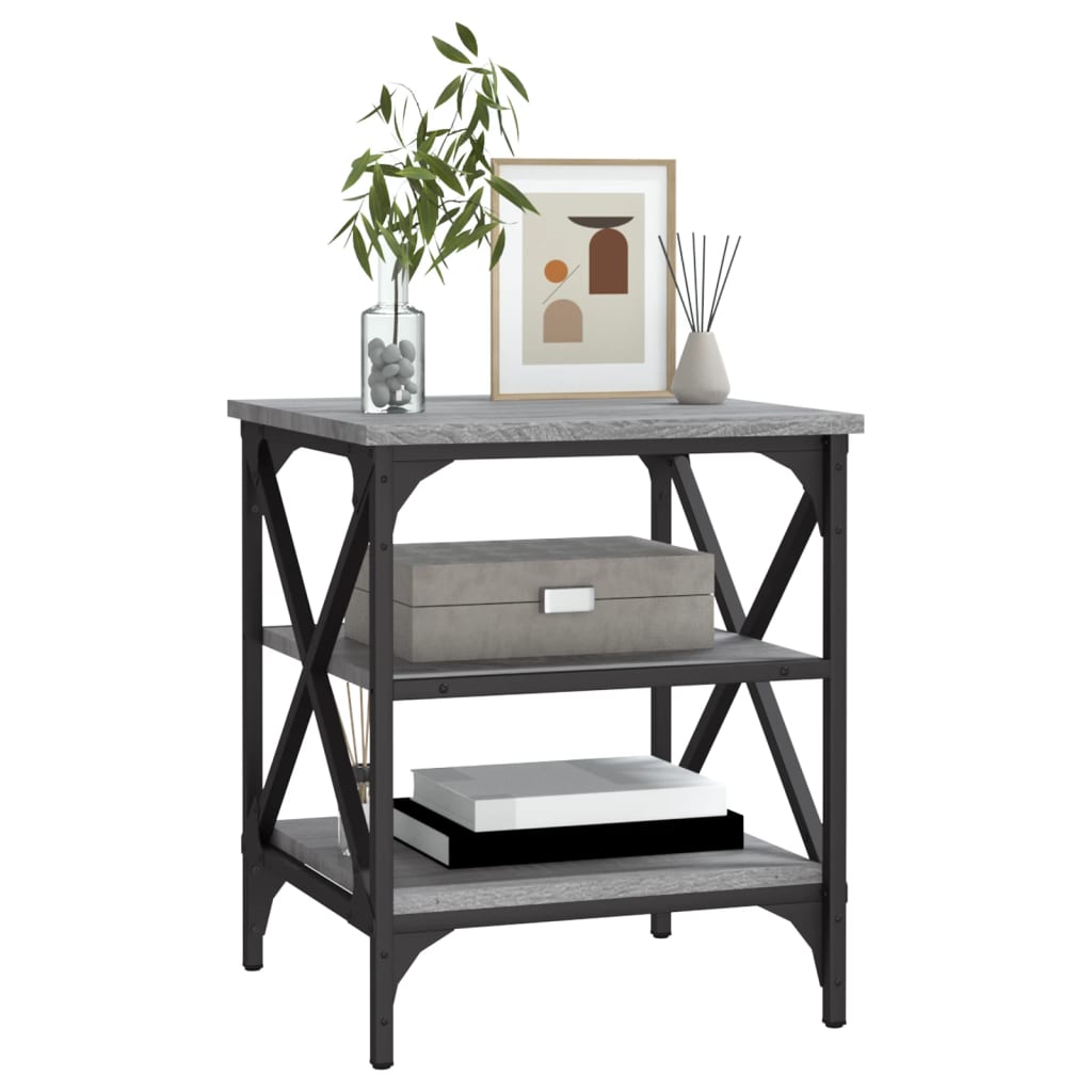 Table d'appoint Sonoma gris 40x42x50 cm Bois d'ingénierie - XIOS