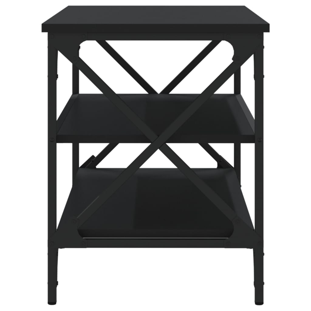 Meuble TV Noir 80x40x50 cm Bois d'ingénierie - XIOS