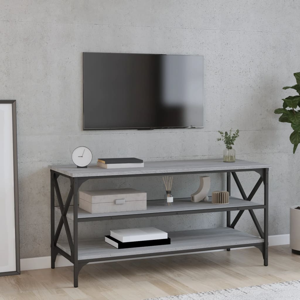 Meuble TV Sonoma gris 100x40x50 cm Bois d'ingénierie - XIOS